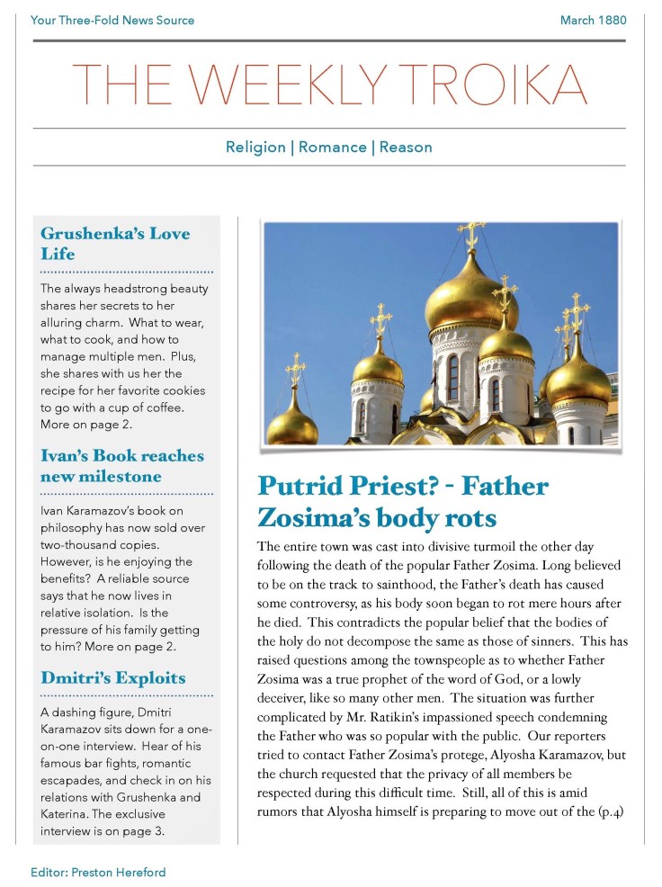 4 Karamazov Newspaper