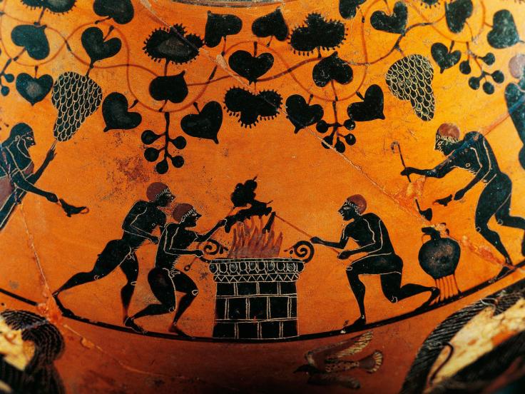 ancient greeks roasting